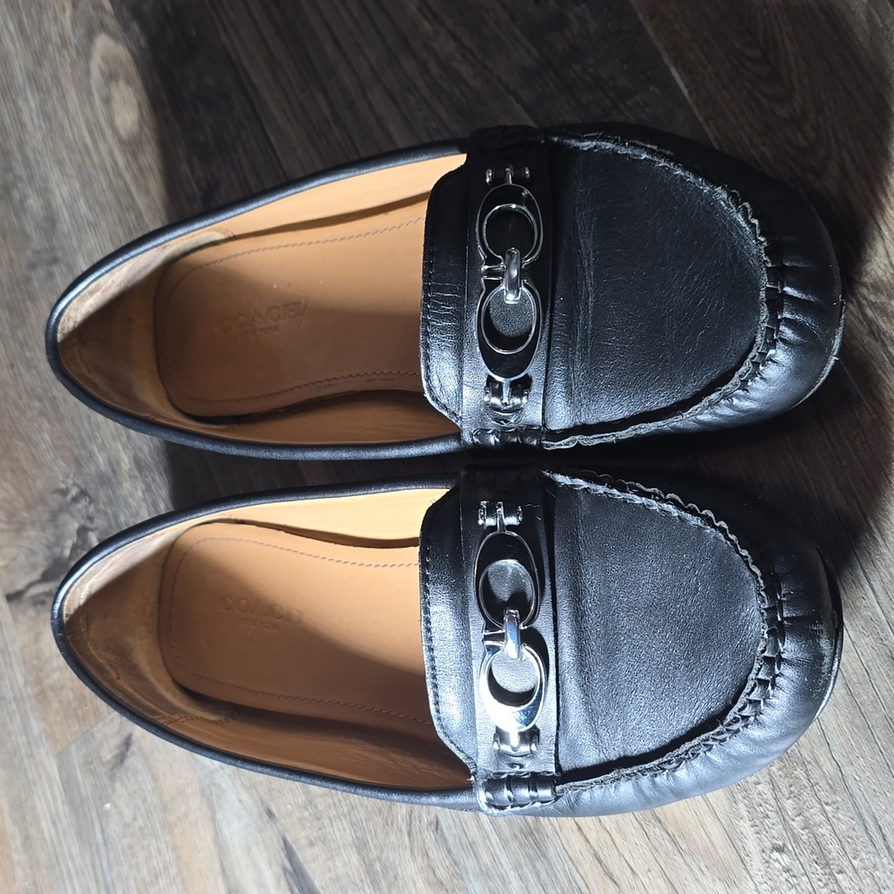 Coach Black Fortunata Loafers Womens Sz 7.5 B